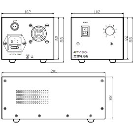 AFT-ALP光源控制器外形尺寸图