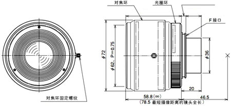 AFT-LCL100相机镜头尺寸图